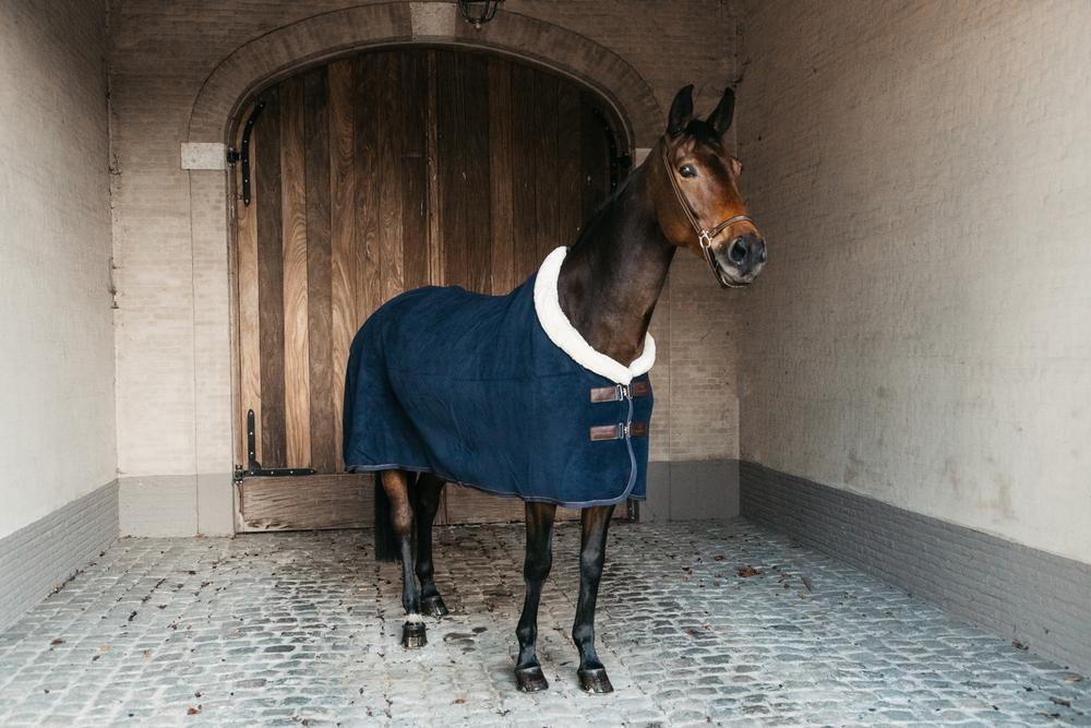 Abschwitzdecke fleece show 'heavy' marine 90-4'9 4/4