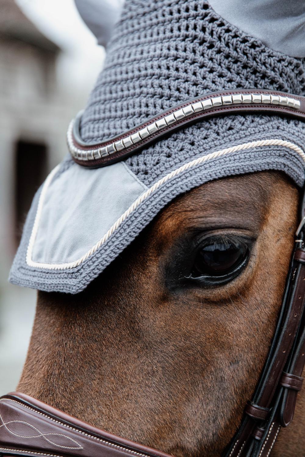 Bonnet anti-mouche Wellington basic velvet cob gris 3/3
