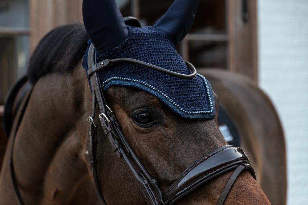 Oornetje Wellington glitter soundless donkerblauw 3/3
