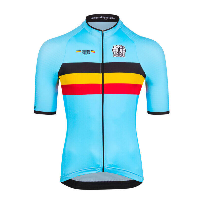 Maillot Cycliste pour Hommes - Bleu - Officiel Equipe Belgique (2023)