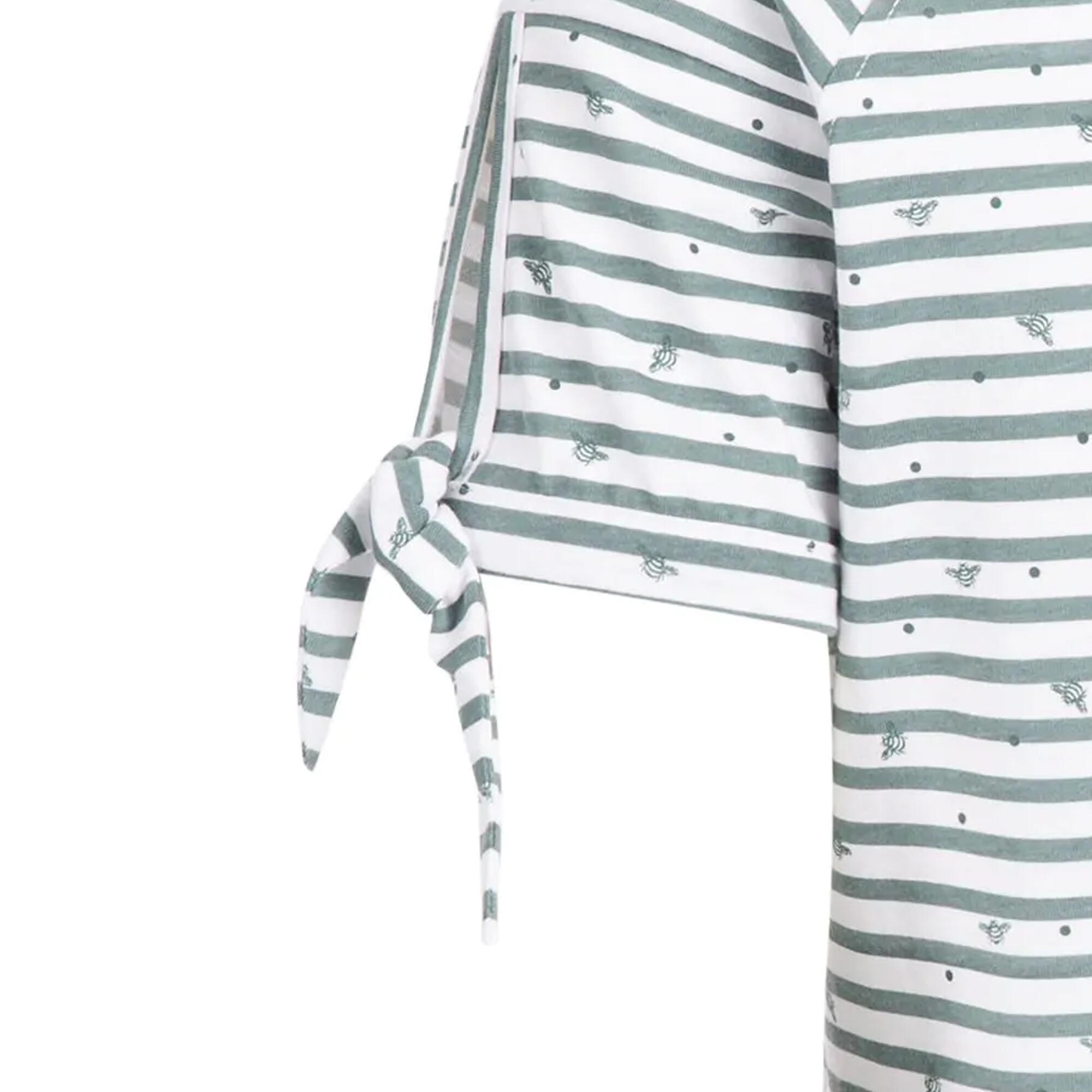 Tshirt Imprimé PENELOPE Femme (Vert Sarcelle Pâle À Rayures) 4/5