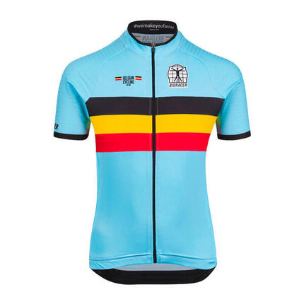 Maillot Cycliste pour Enfants - Bleu - Officiel Equipe Belgique (2023)
