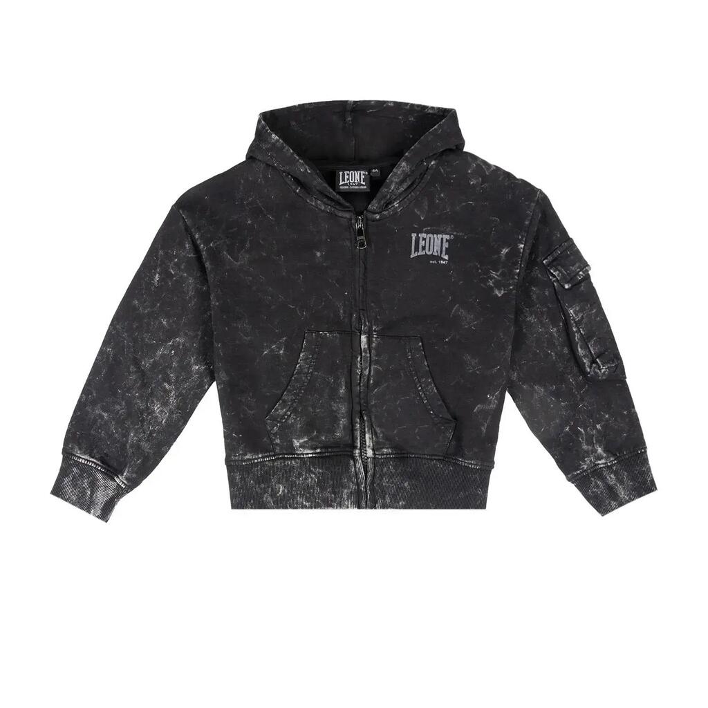 Girls' "Gen Z" Marble-Effect Zip-Up Hoodies