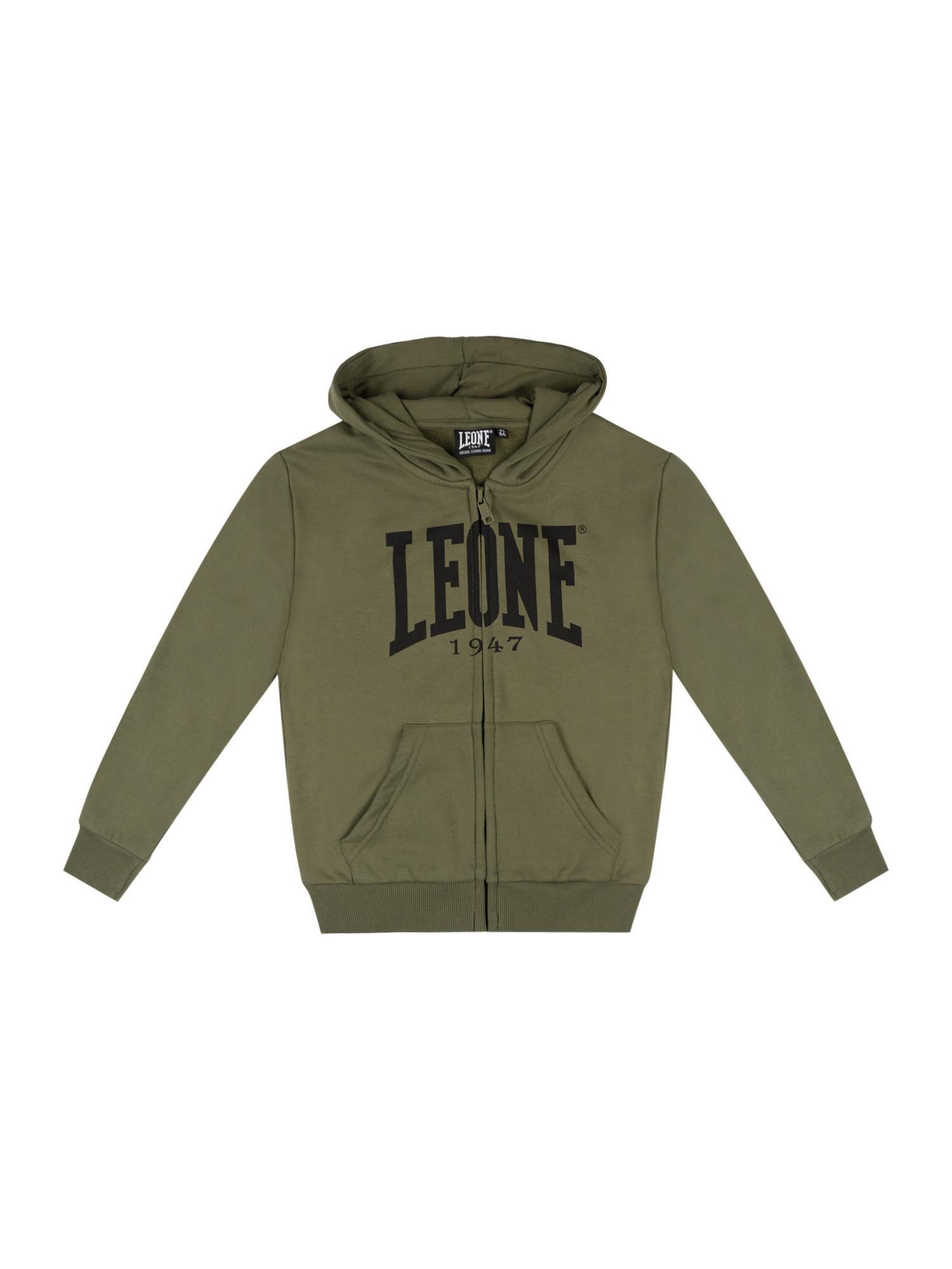 LEONE 1947 APPAREL Kinder-Wintersweatshirt „Basic“ mit Kapuze und Reißverschluss