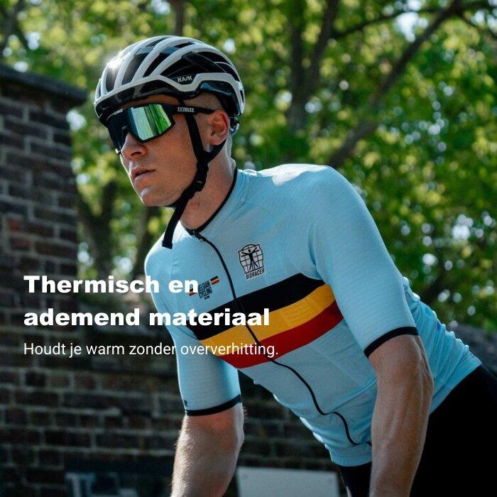Maillot Cycliste pour Hommes - Bleu - Officiel Equipe Belgique (2023)