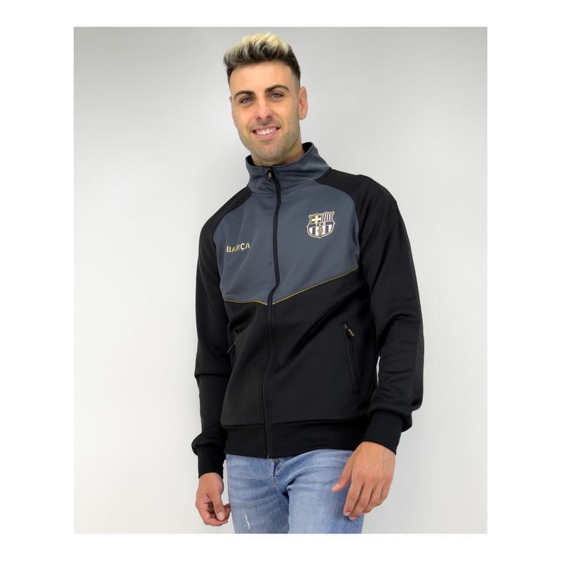 Chaqueta FC Barcelona Adulto Plus Gold Negra 5/6