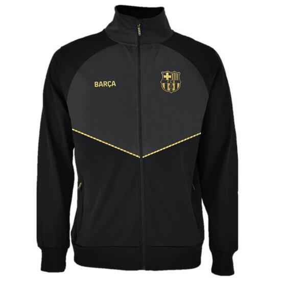 FC Barcelona Premium-Strickjacke in Schwarz und Gold