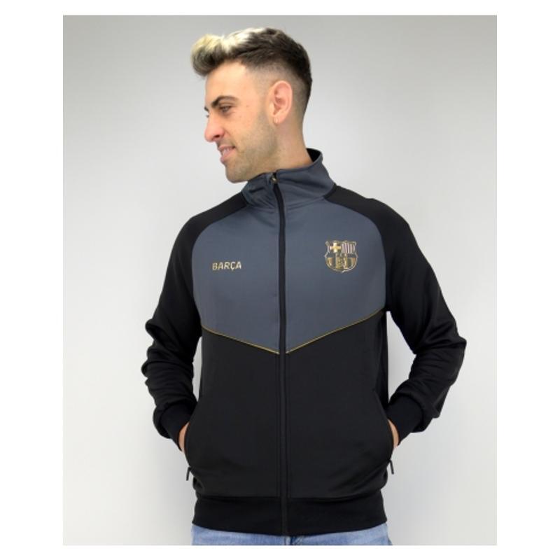 Chaqueta FC Barcelona Adulto Plus Gold Negra 2/6