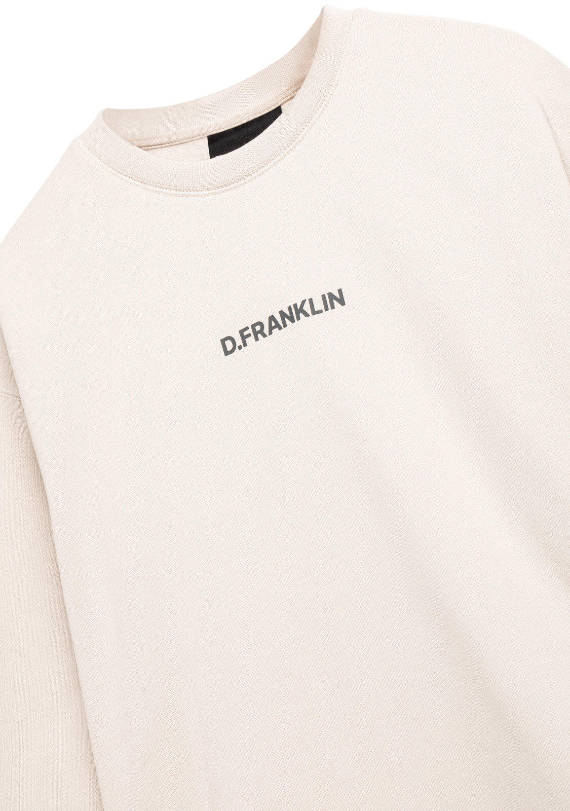 Sudadera Sin Capucha  Binary Oversize Color Beige 3/3