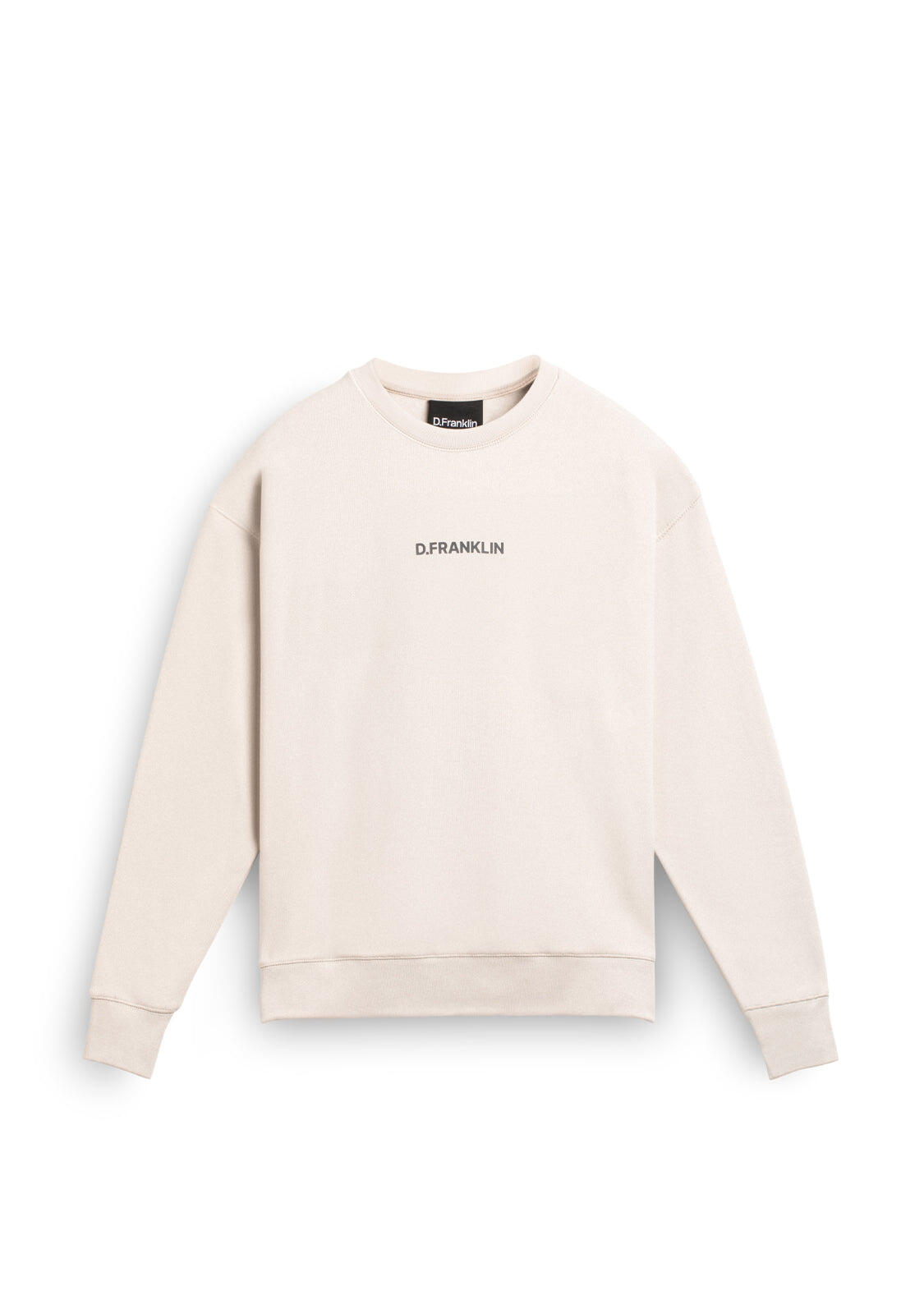 Sudadera Sin Capucha  Binary Oversize Color Beige 1/3