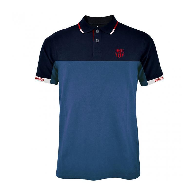 Tricou minimalist Barça cu guler - L
