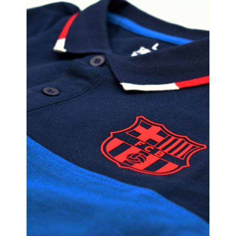 Tricou minimalist Barça cu guler - S