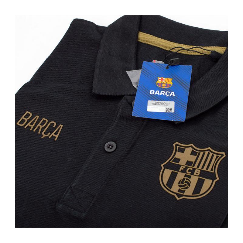 Tricou elegant negru și auriu al Barcelonei - M