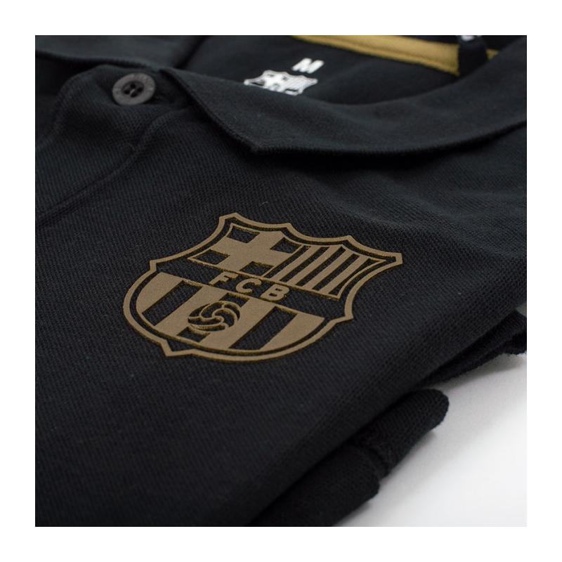 Tricou elegant negru și auriu al Barcelonei - M