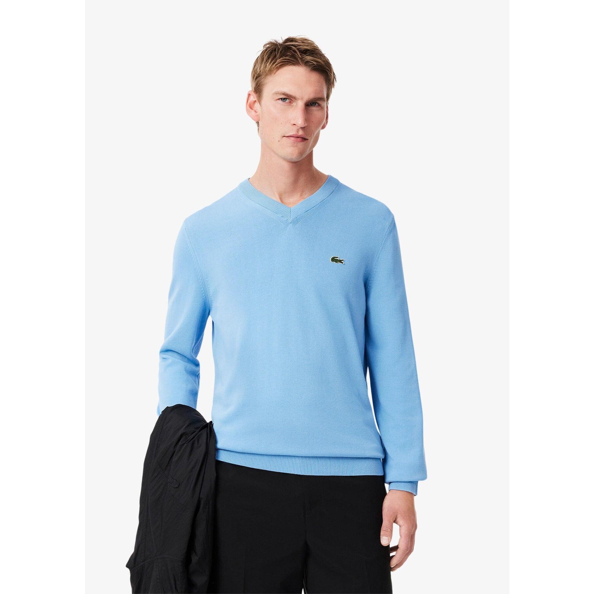 Lacoste - Pull Col V Lacoste - Homme - Pull - Bleu - 40 M - Decathlon