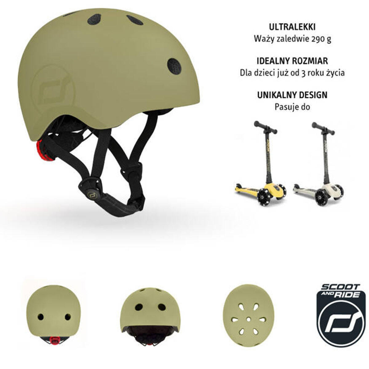 Casco per bambini Scootandride S-M Olive 3/7
