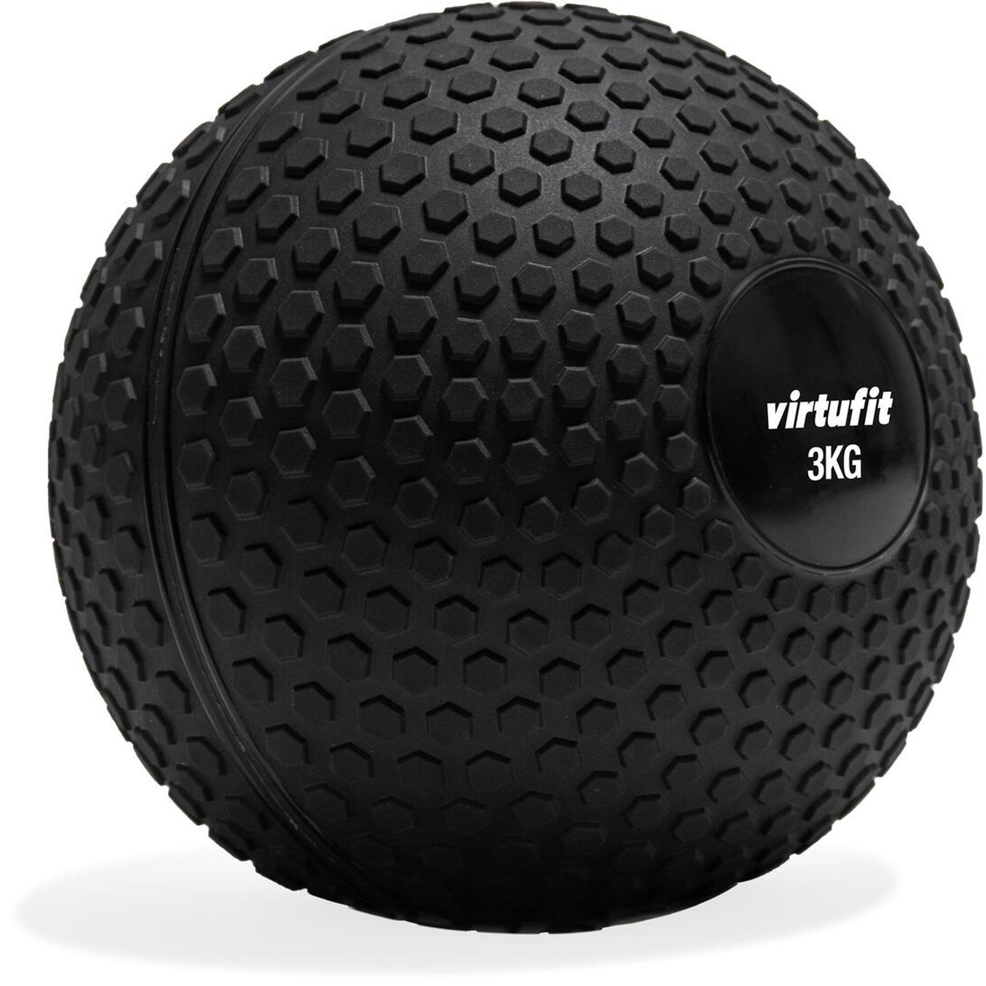 Virtufit - Slam Ball - Ballon Fitness - Ballon Functional Training - 12 Kg - Noir - Slam Ball - Noir - 3 Kg - Decathlon