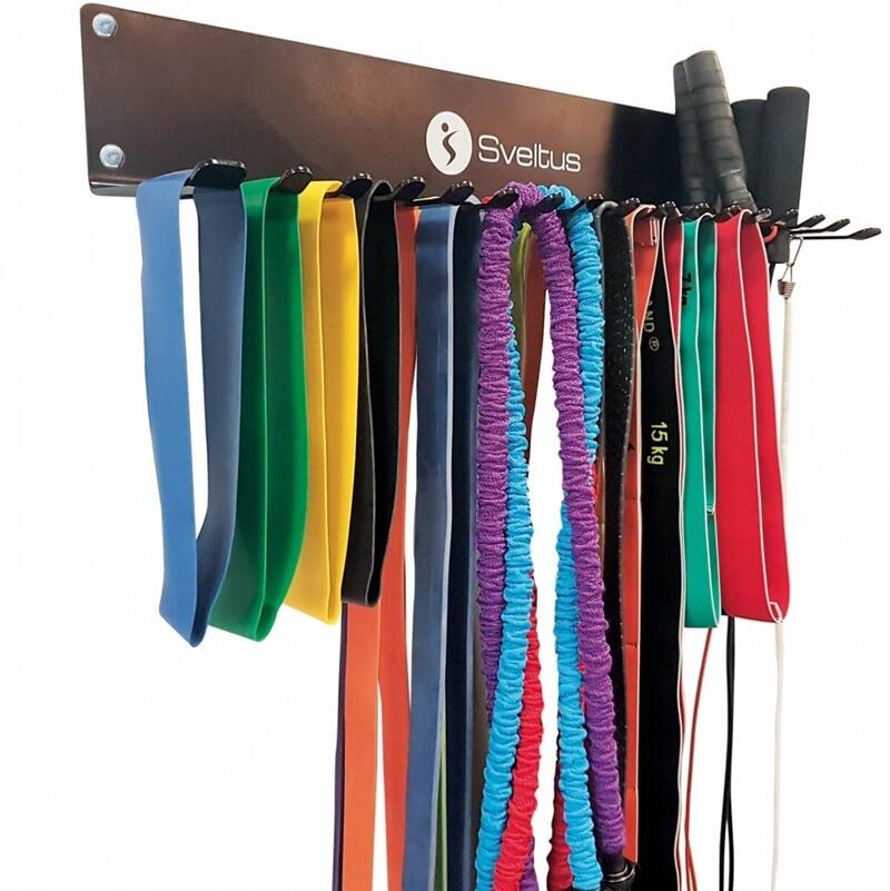 Rack de rangement mural pour cordes & élastiques, Sveltus 3/4