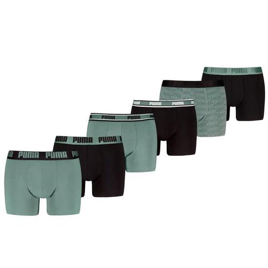 Boxershorts 6er-Pack Salbei / Schwarz