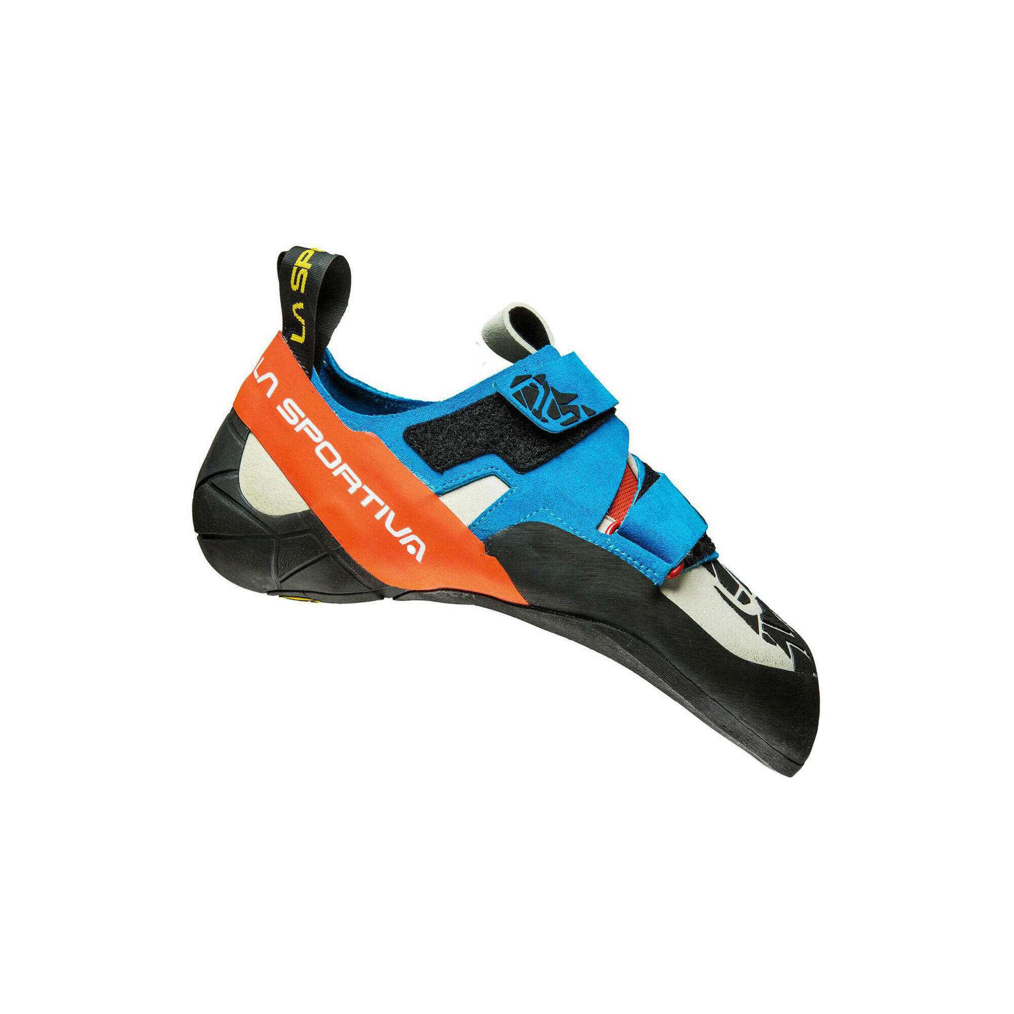 La Sportiva - Chausson D'Escalade La Sportiva Otaki 2 Velcros Vibram Xs Edge 4 Mm P3 S-heel - Chausson D'Escalade - Bleu|jaune|orange - Decathlon