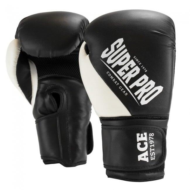Super Pro Combat Gear - Gants De Boxe - Ace - Noir/blanc - Gants De Boxe - Blanc - 14 Oz - Decathlon