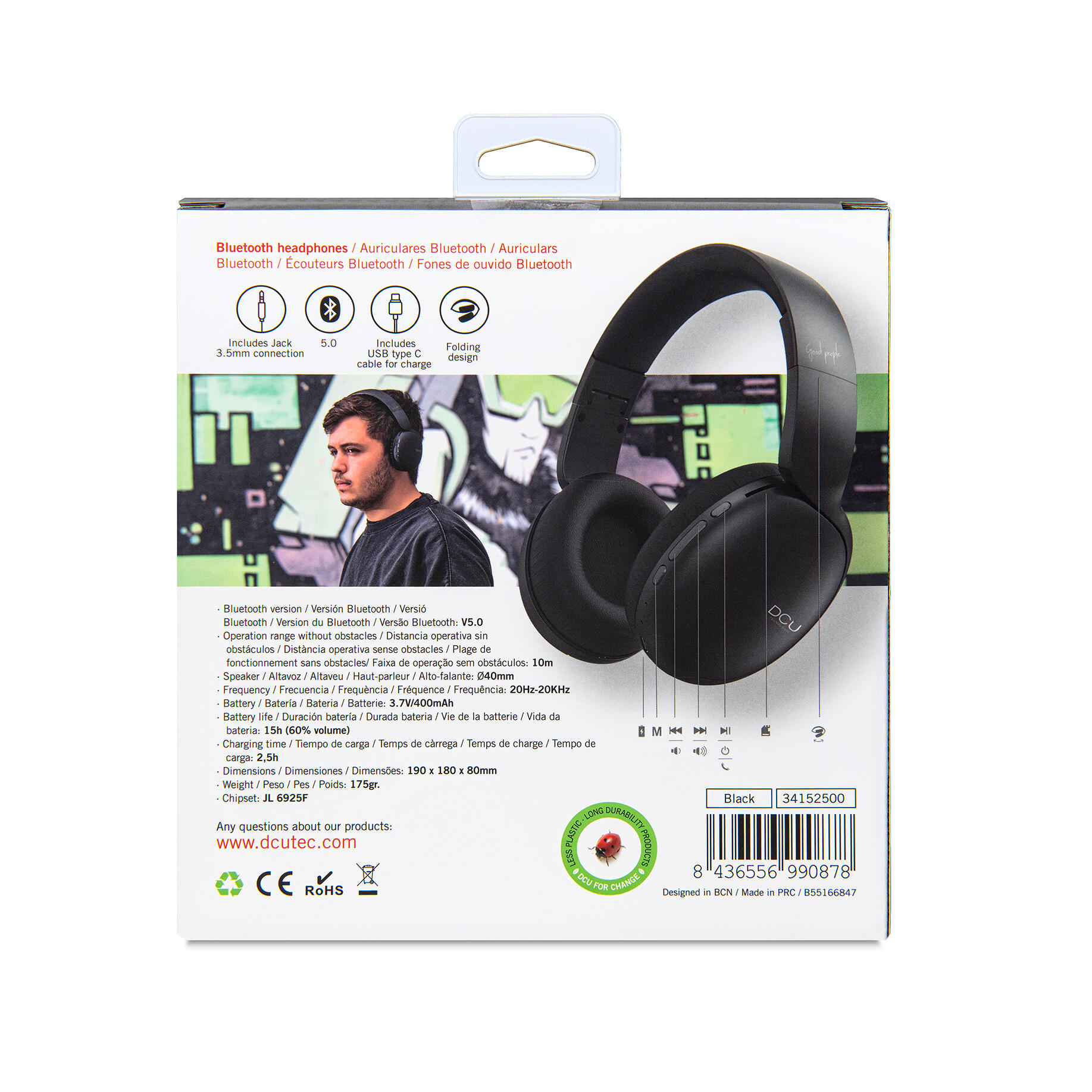 Auriculares DCU 34152500 Inalámbrico 6/6