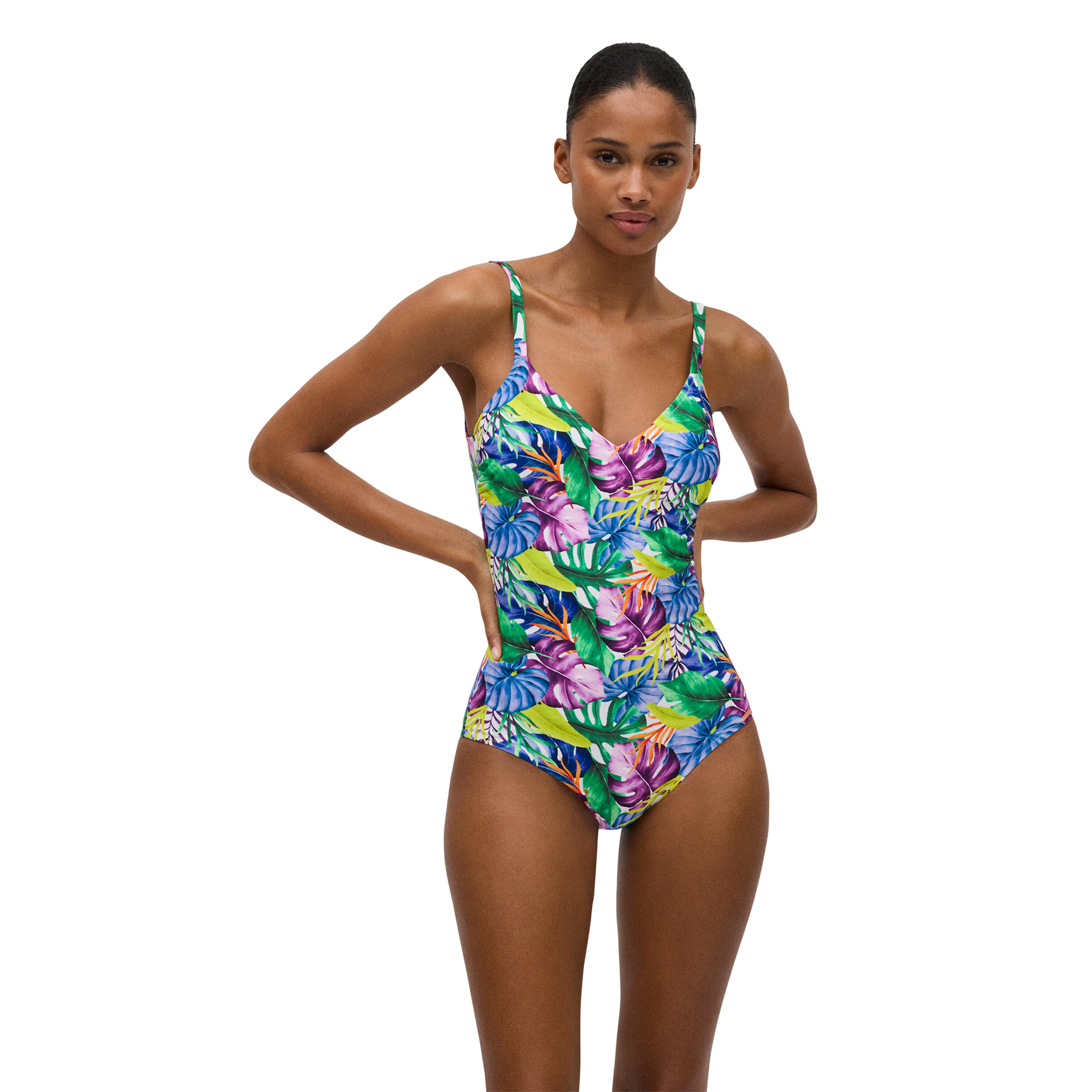 YSABEL MORA Bañador reductor estampado tropical