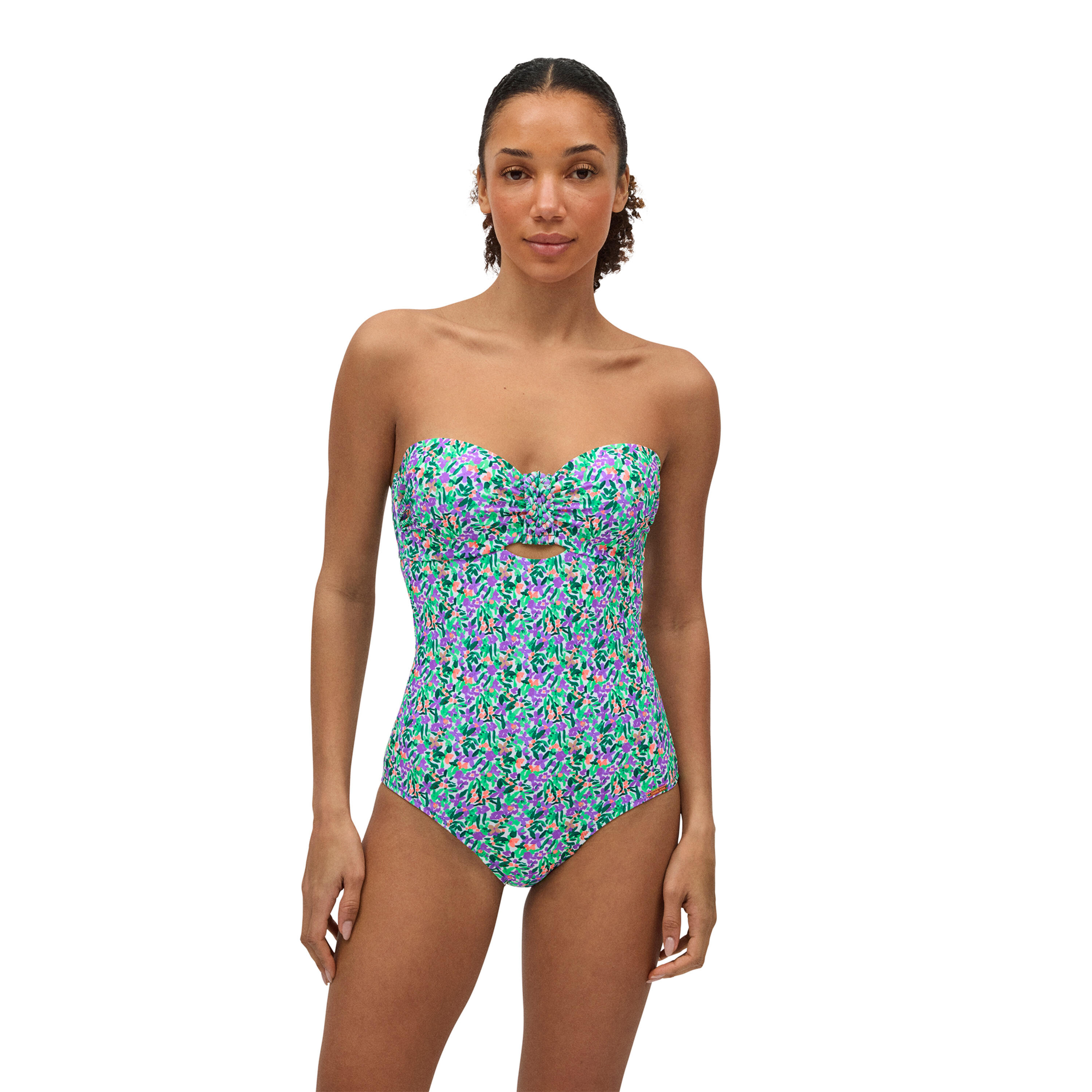 YSABEL MORA Bañador reductor bandeau estampado