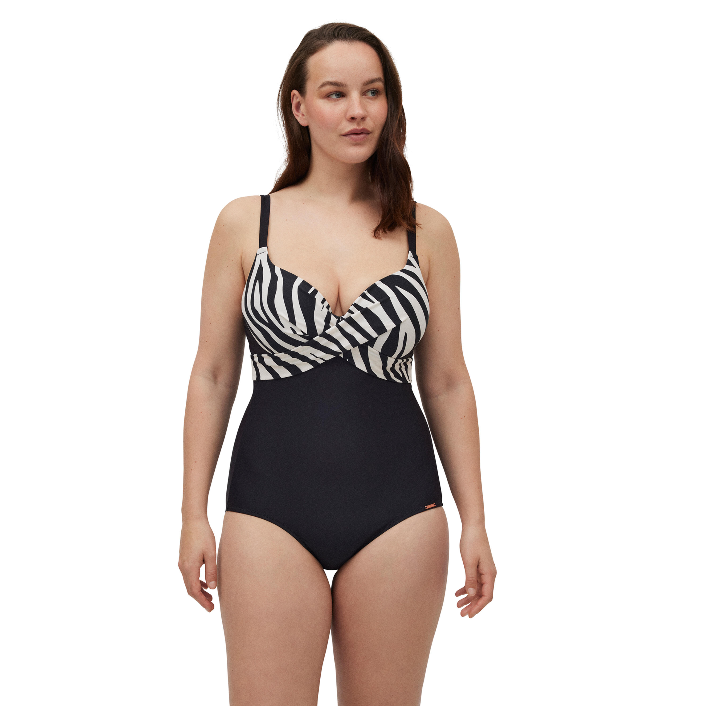 YSABEL MORA Bañador moldeador con aro detalles animal print copas B y D