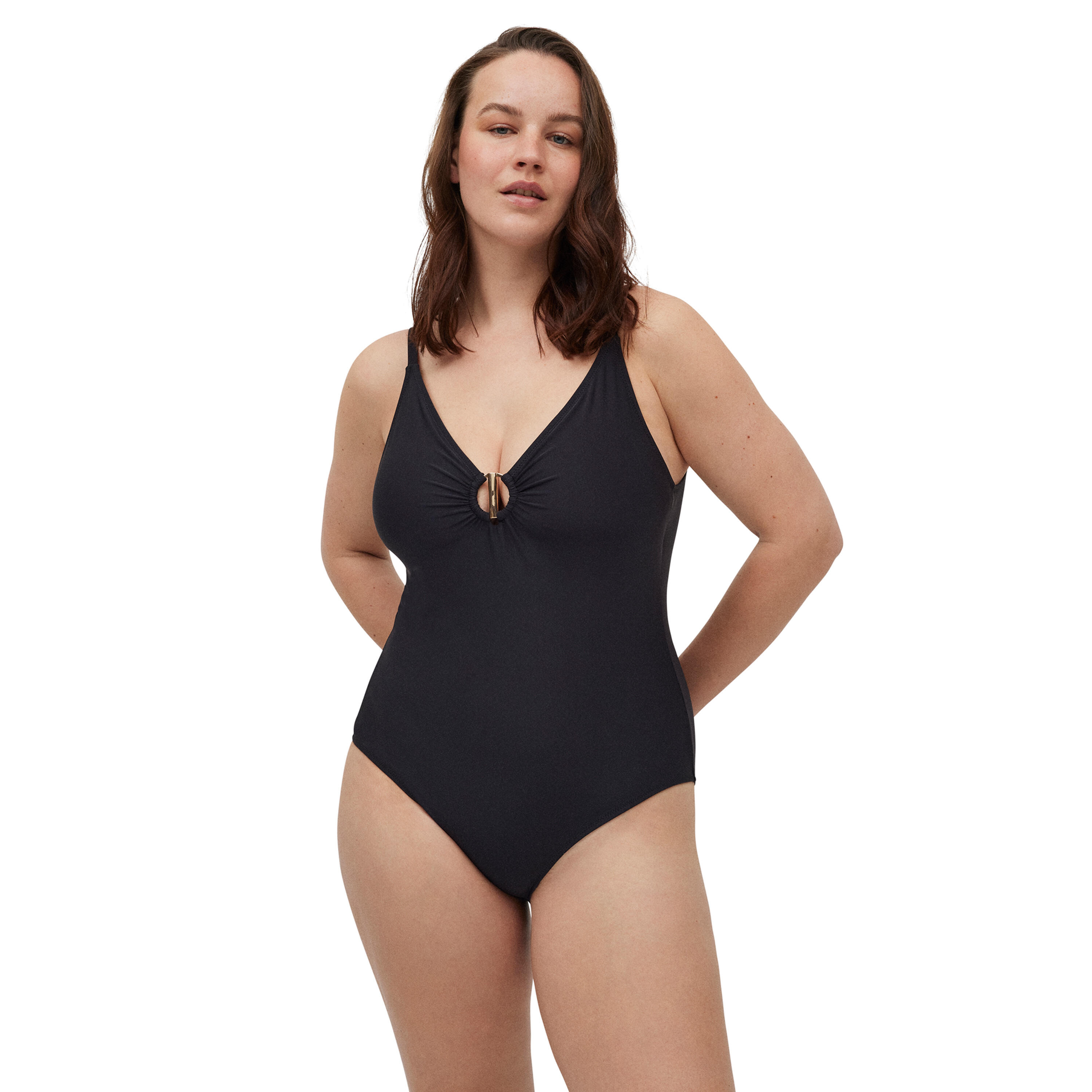 YSABEL MORA Bañador moldeador negro copa C
