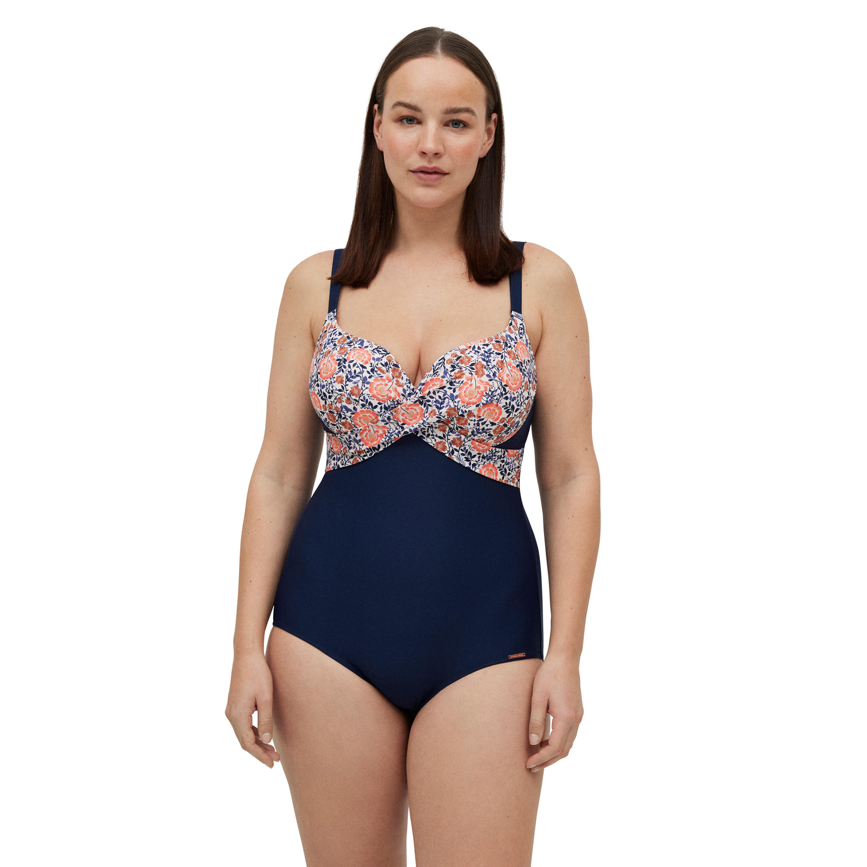 YSABEL MORA Bañador moldeador con aro floral copa C
