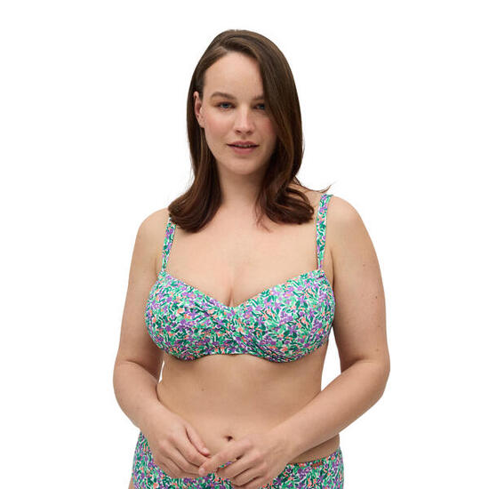 Top bikini reductor contorno regulable estampado copas C y D