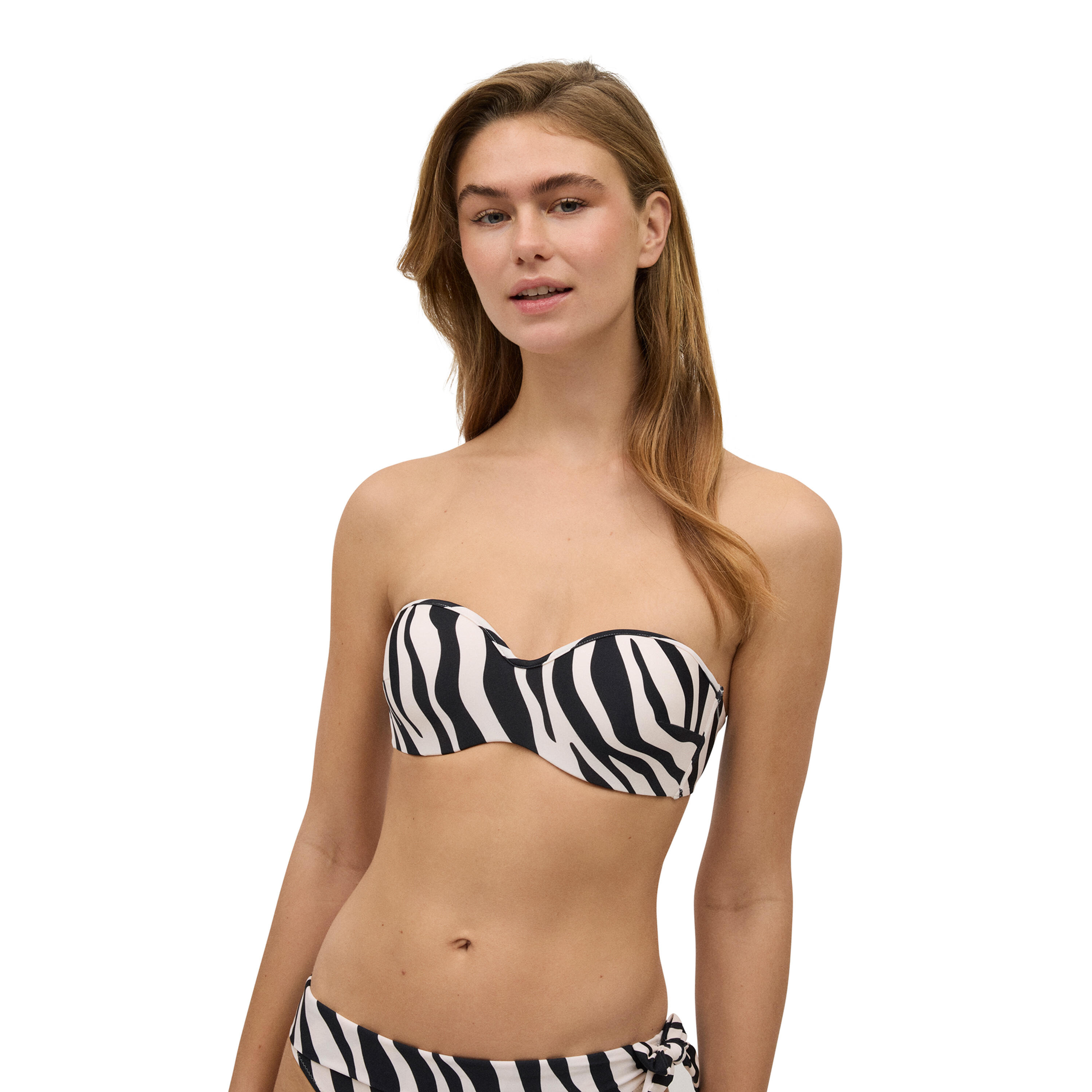 YSABEL MORA Top bikini animal print copas B y D