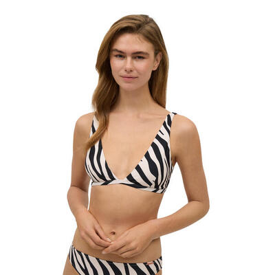 Top bikini triángulo animal print copa B
