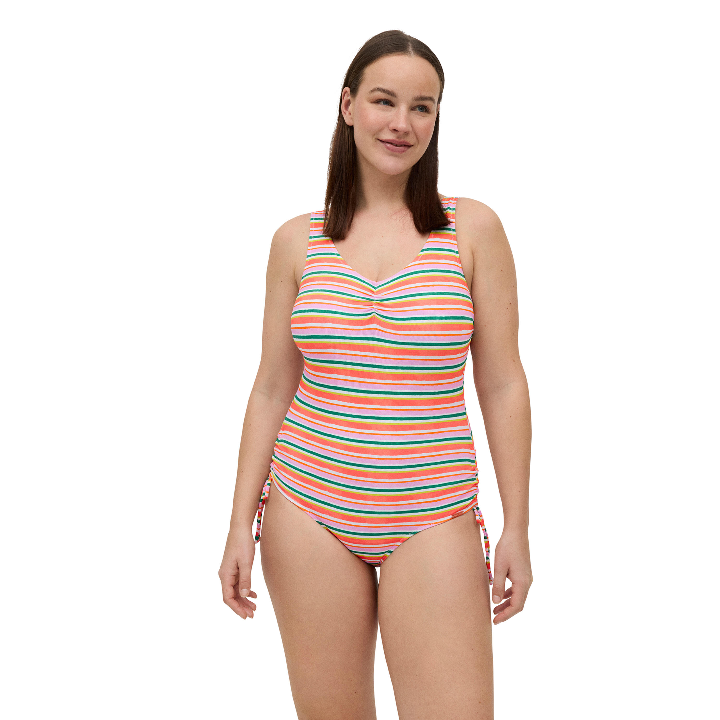 YSABEL MORA Bañador moldeador estampado de rayas micropiqué copa C