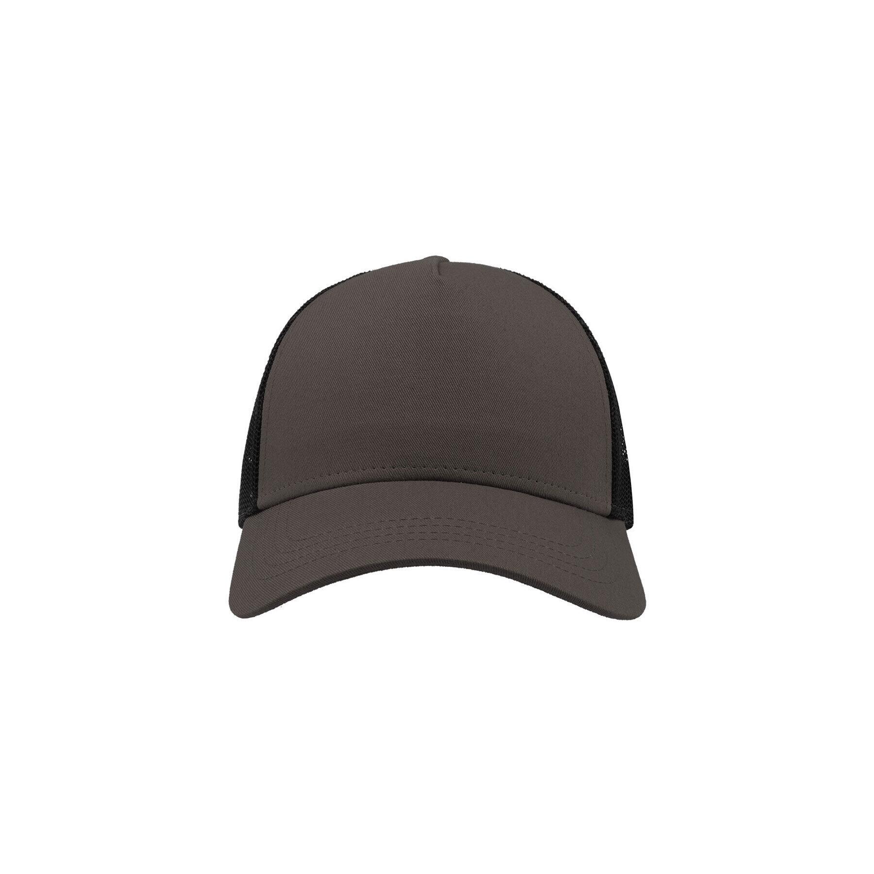 Rapper Cotton 5 Panel Trucker Cap (Dark Grey/Black) 3/3