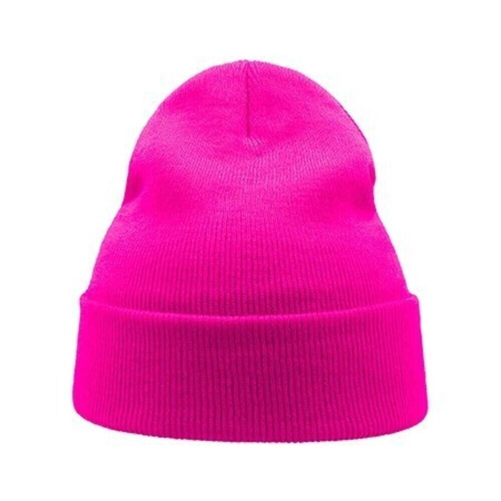 Wind Double Skin Beanie With Turn Up (Fuchsia) 3/3