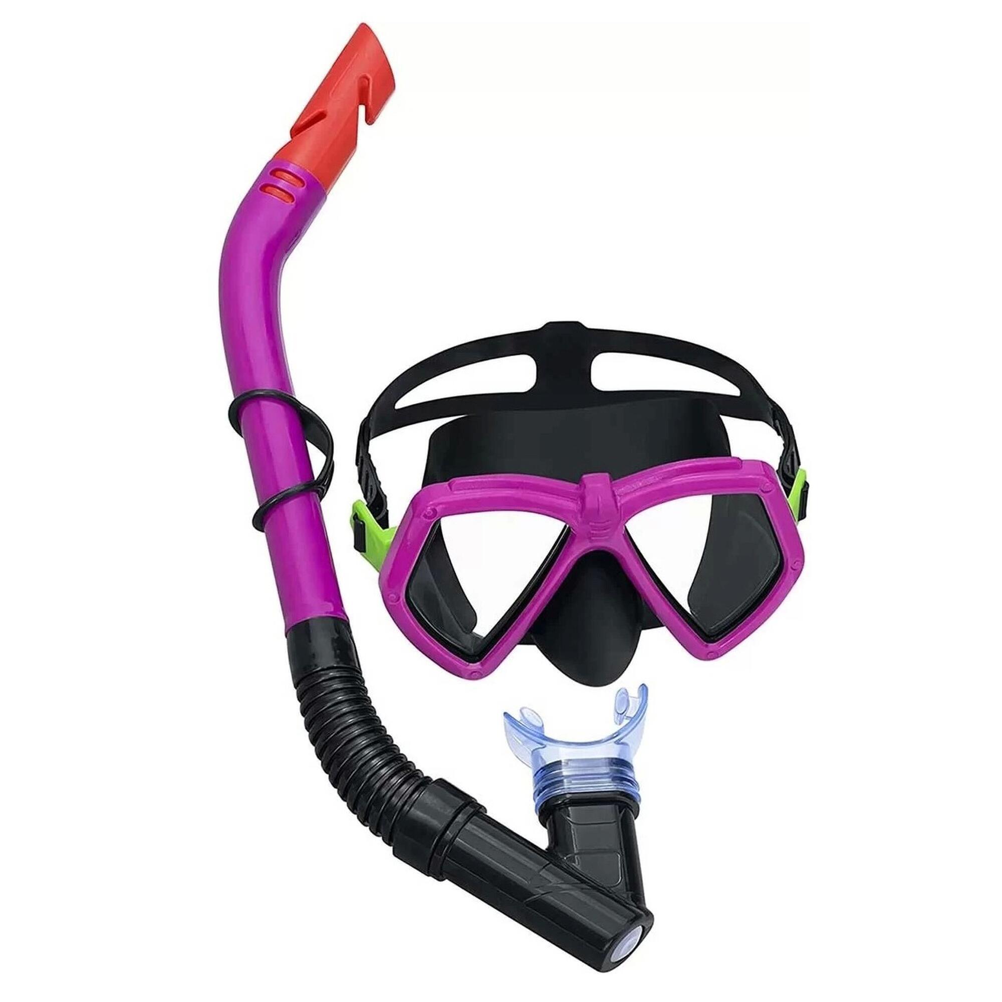 BESTWAY Potápěčská sada juniorká DOMINATOR (brýle + šnorchl) růžové