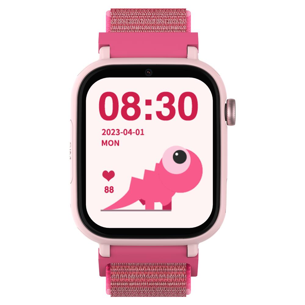 Reloj Inteligente KIDS PRO GPS & videollamadas negro/correa tela rosa 2/5