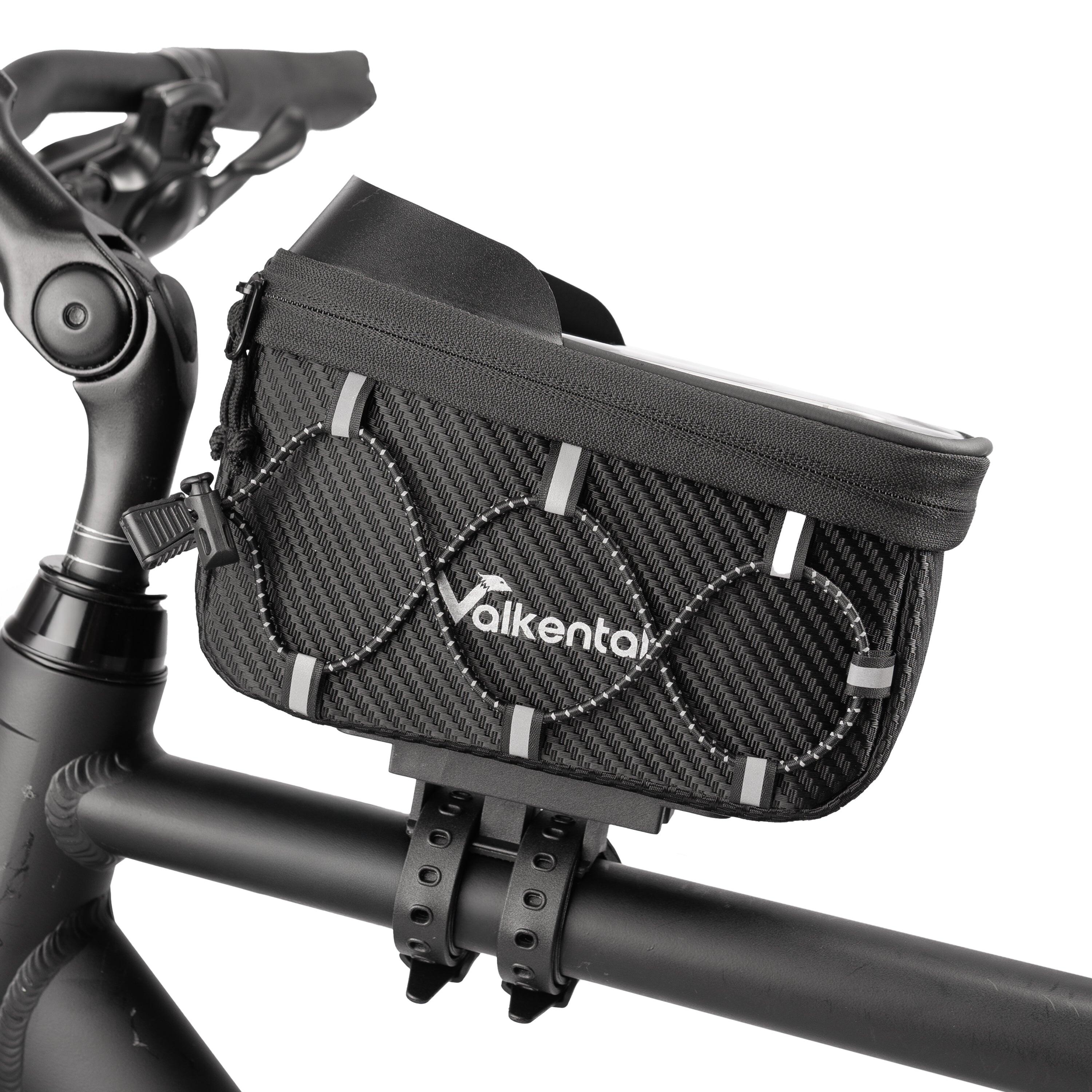 Frame Bag - con scomparto per telefono e protezione contro la pioggia nera 6/7