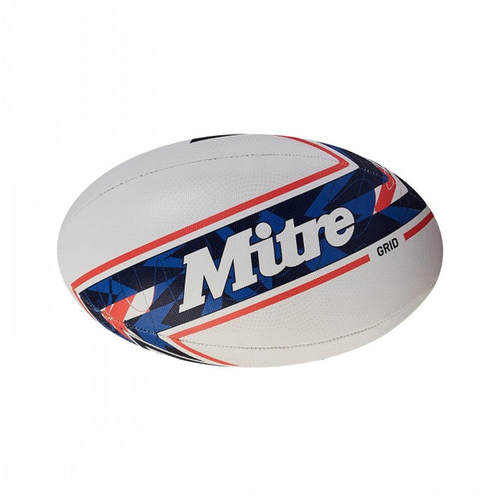 Grib Rugby Ball (White/Blue) MITRE Decathlon