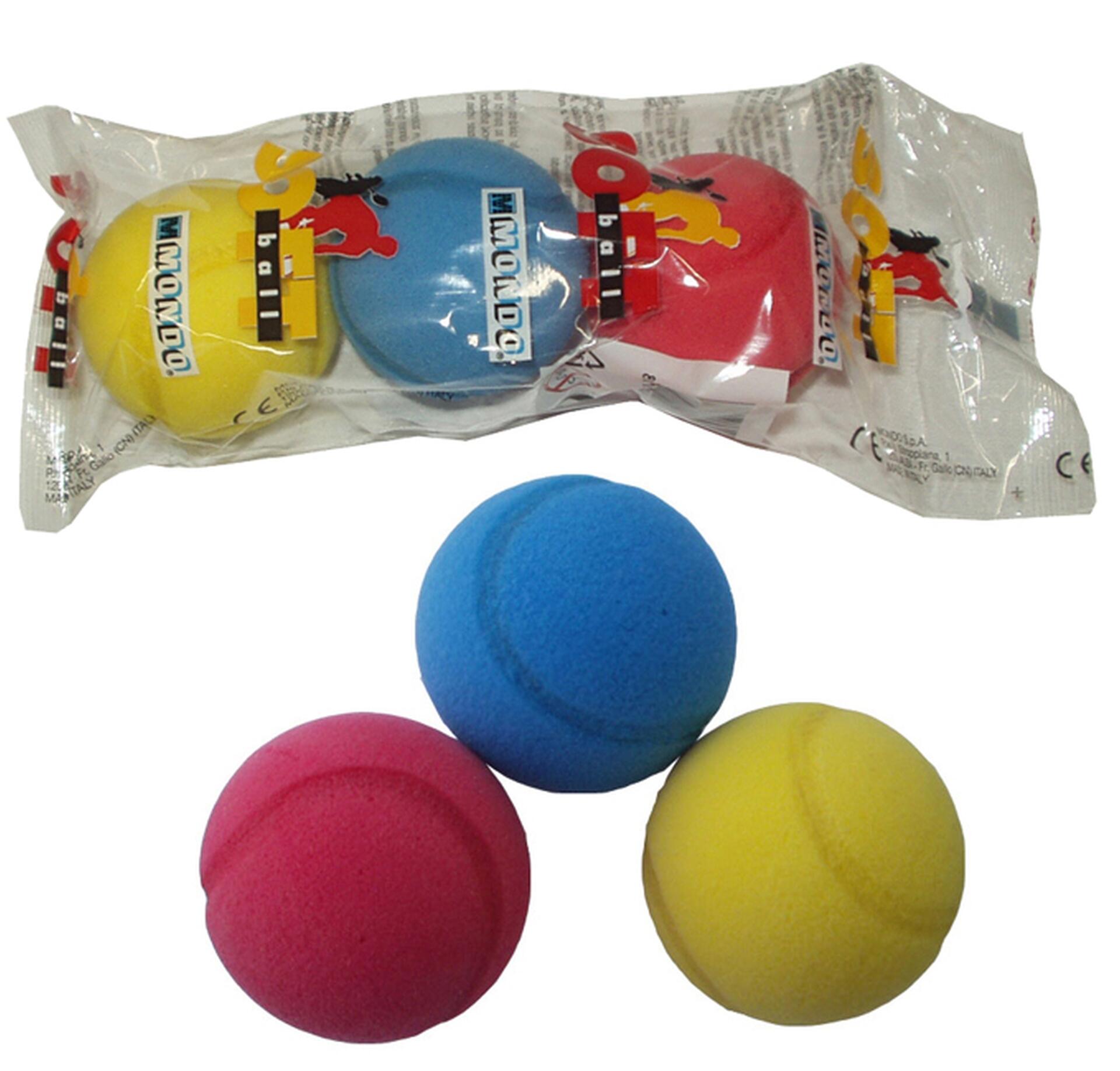 MONDO Molitanový míček na plážový tenis 70 mm 3 ks v sadě