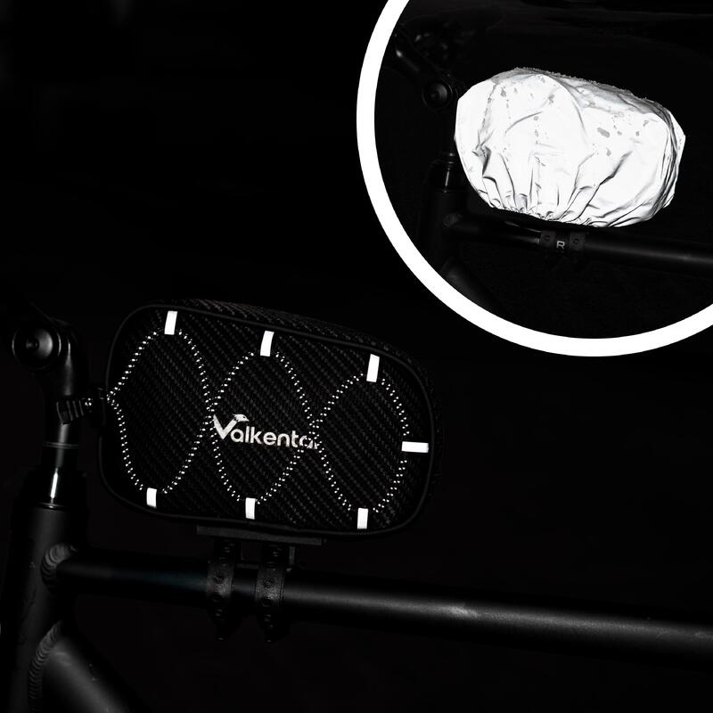 Sacoche de cadre pour velo Sacoche velo impermeable avec protection pluie 1,8L