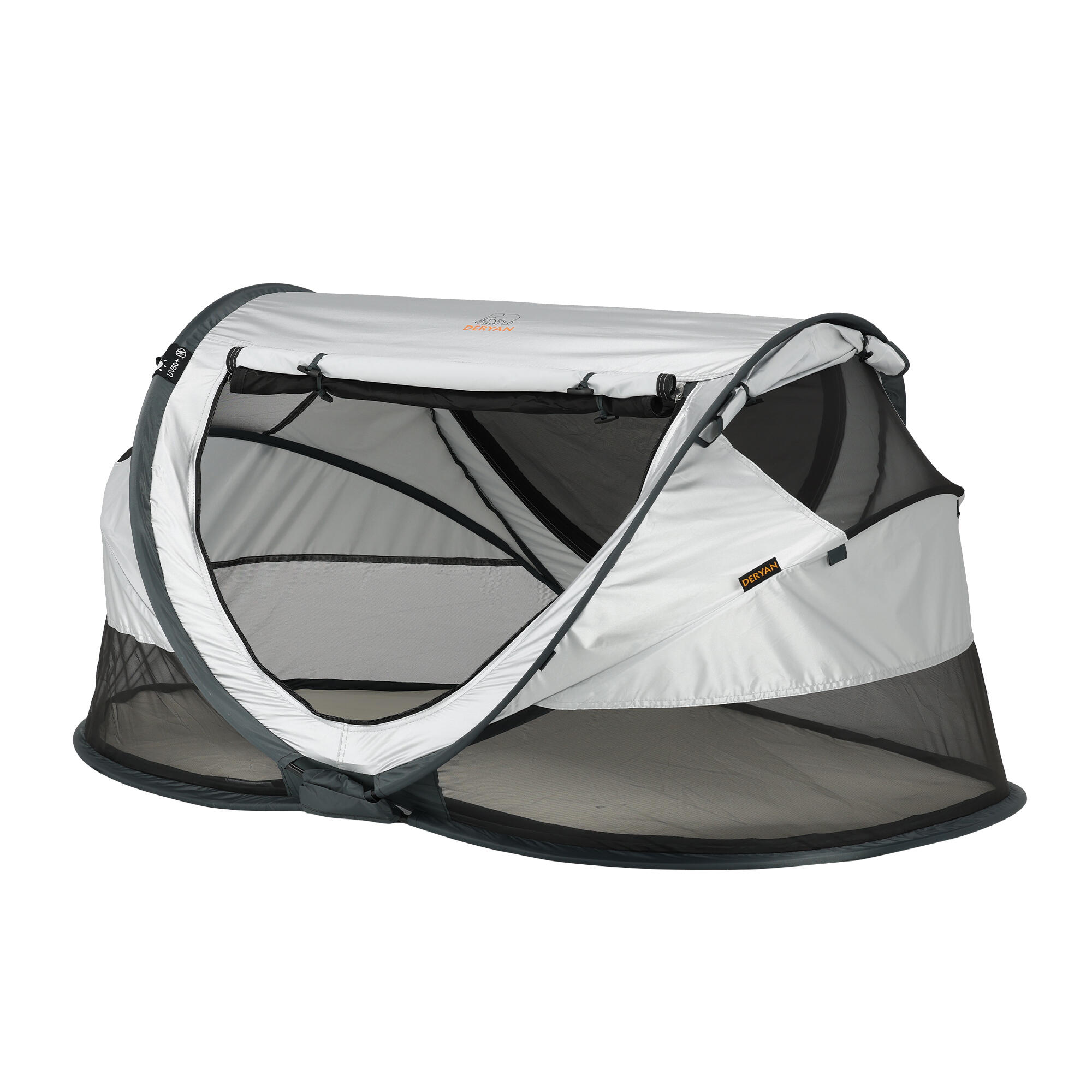 Lit de camping Peuter Luxe- Avec matelas autogonflant - Argent 2/8