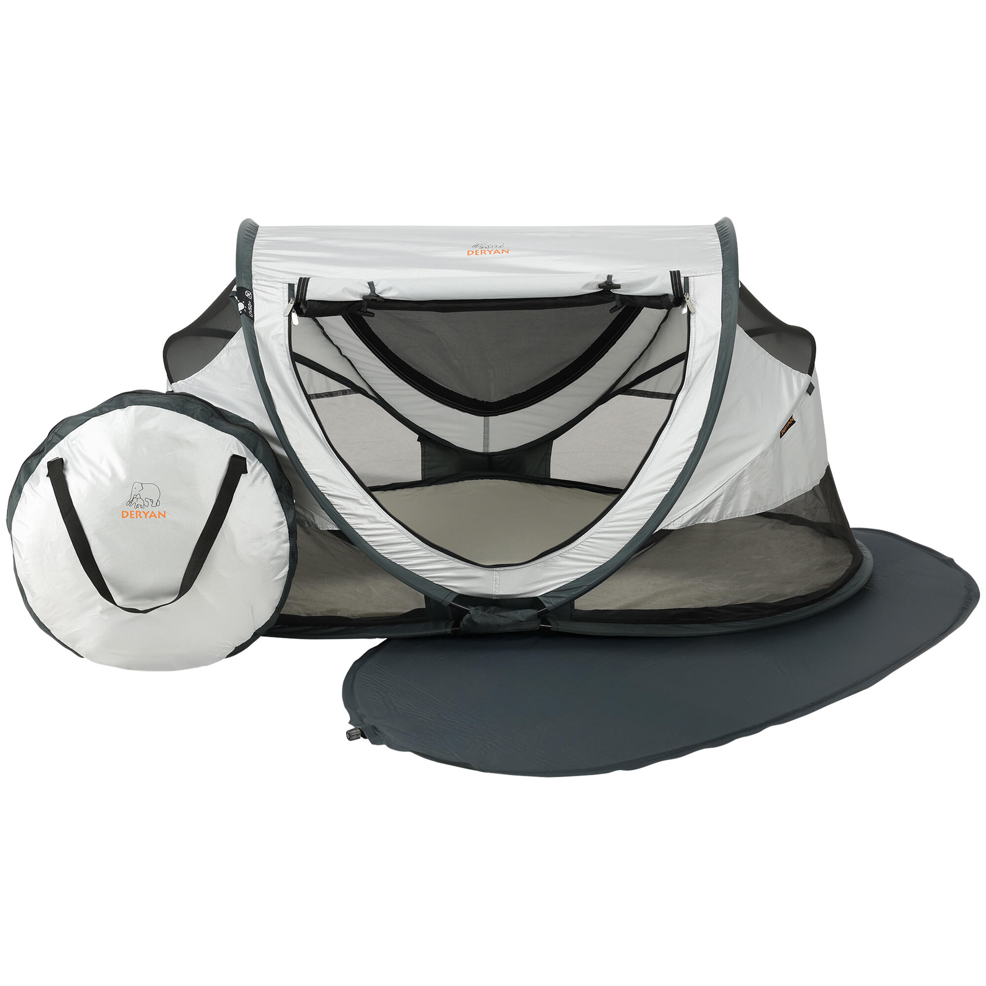 Lit de camping Peuter Luxe- Avec matelas autogonflant - Argent 4/8