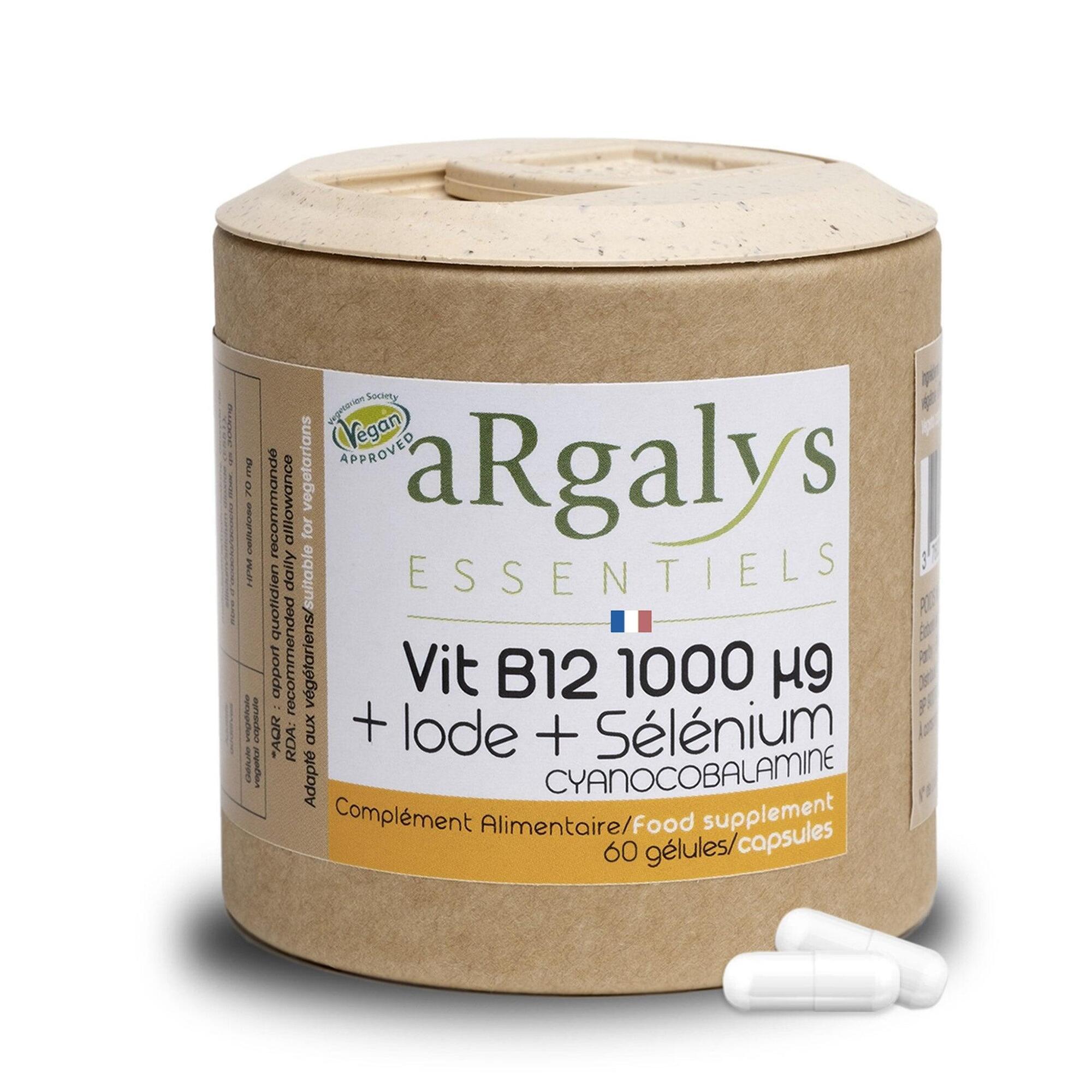 Argalys - Vitamine B12 + Iode Et Sélénium - Énergie Et Système Nerveux - 60 Gélules - Complément Alimentaire - Taille Unique - Decathlon