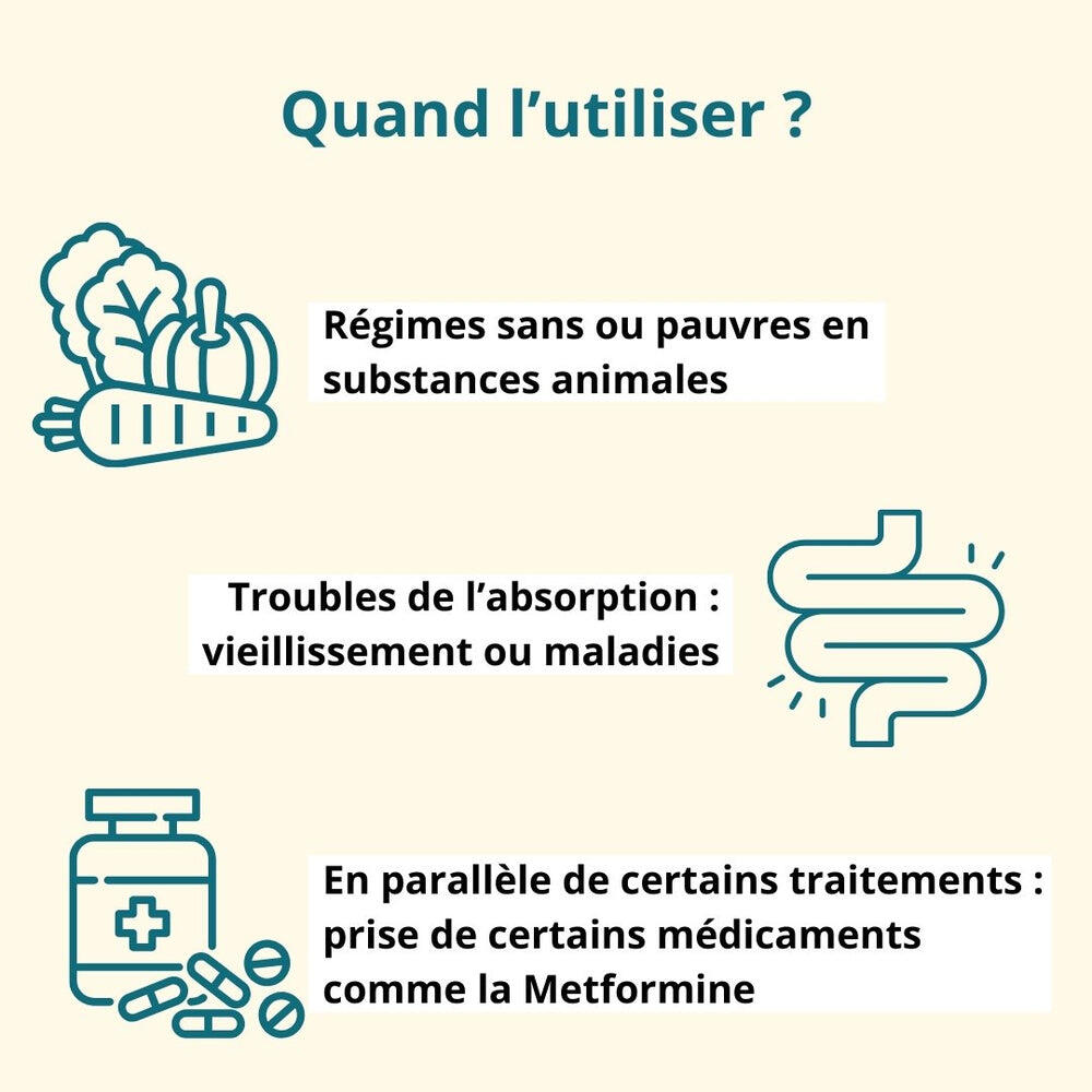Vitamine B12 + Iode et Sélénium - Énergie et système nerveux - 60 gélules 3/5