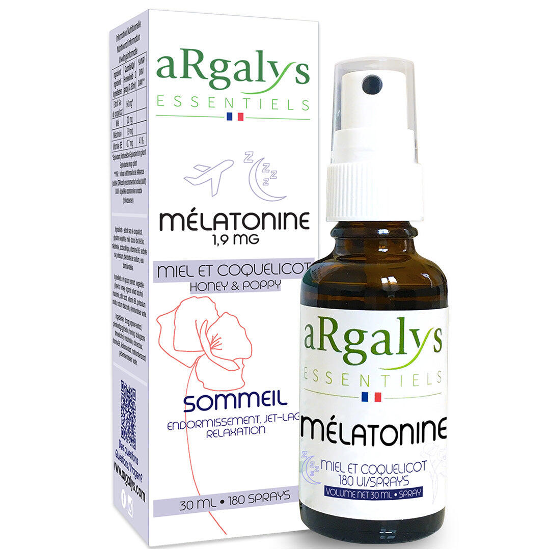 Spray sommeil - Mélatonine Miel et Coquelicot - 3 mois 1/5