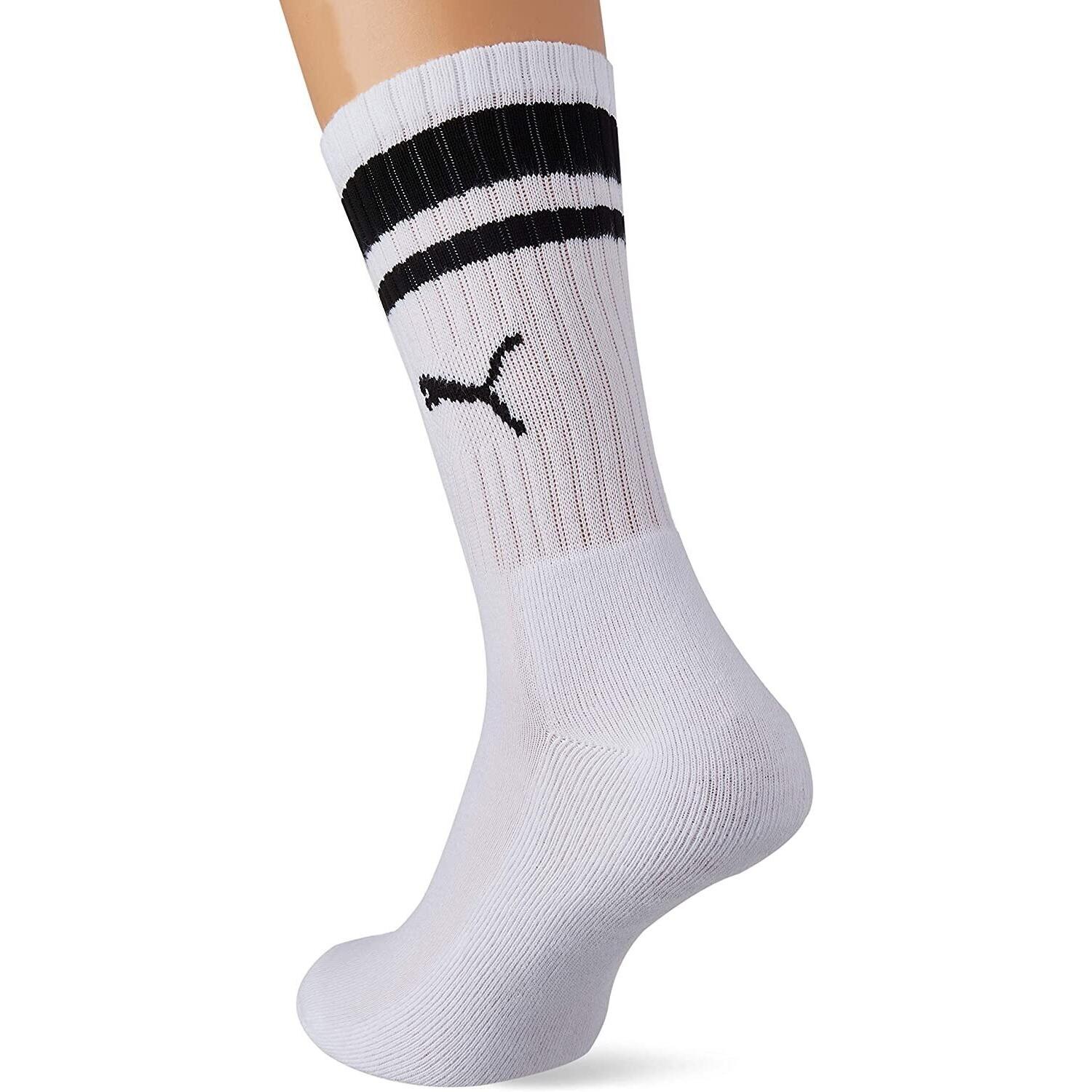 Calzettoni Strisce Adulto Unisex Misura Confezione 2 Puma Heritage Bianco Nero 2/3