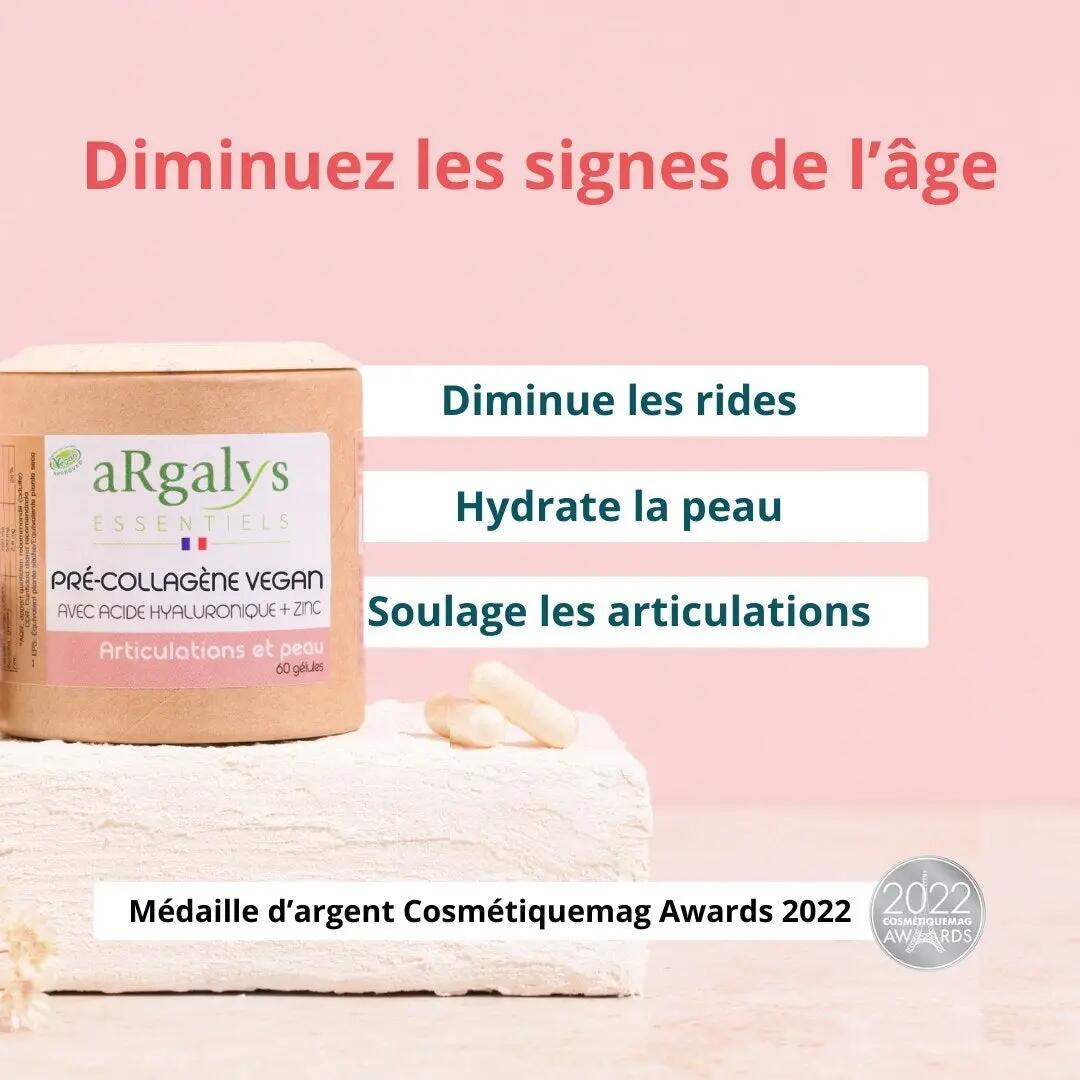 Pré-Collagène Vegan et acide hyaluronique - articulation et peau - 60 gélules 3/6